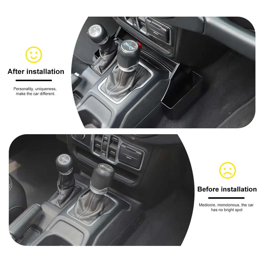 For 2018+ Jeep Wrangler JL & Gladiator JT Inner Center Console Gear Shift Side Storage Box Organizer (3 pcs) - Image 2