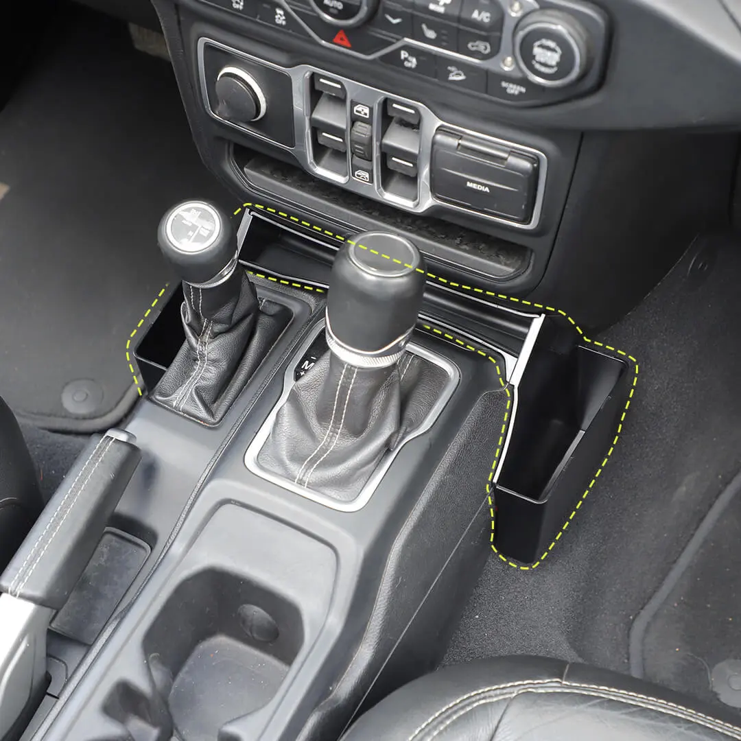 For 2018+ Jeep Wrangler JL & Gladiator JT Inner Center Console Gear Shift Side Storage Box Organizer (3 pcs) - Image 6