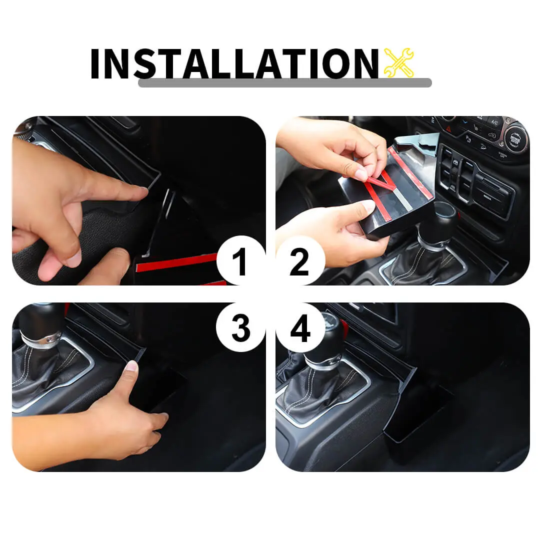 For 2018+ Jeep Wrangler JL & Gladiator JT Inner Center Console Gear Shift Side Storage Box Organizer (3 pcs) - Image 8