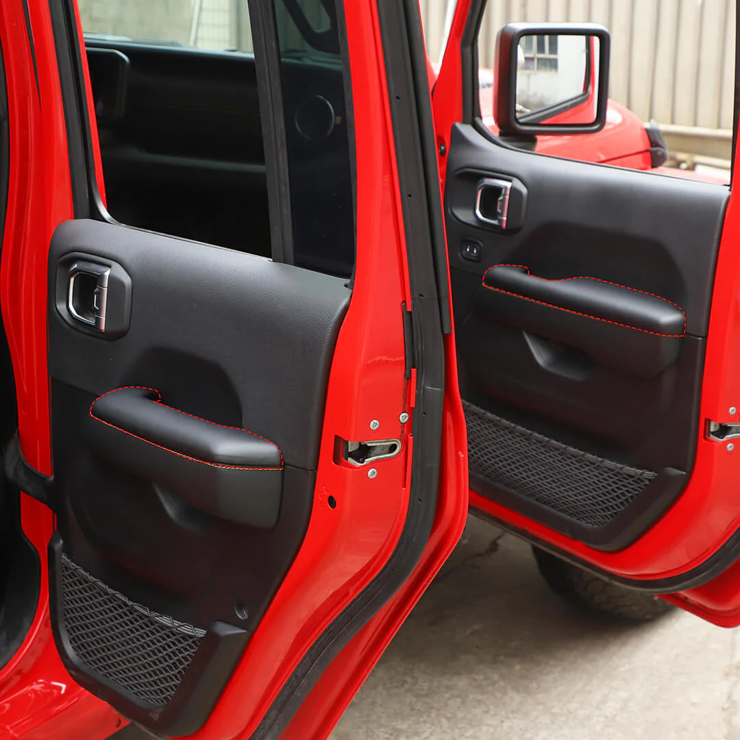 For 2018+ Jeep Wrangler JL & Gladiator JT Innet Door Armrest Handle Panel Guard Cover Decor Trim (4 pcs) - Image 3