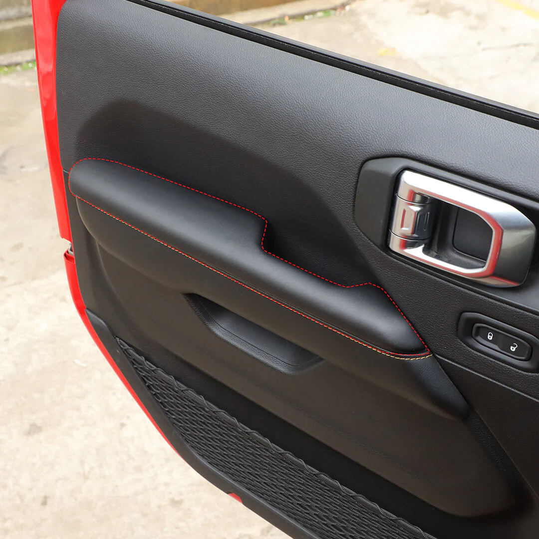 For 2018+ Jeep Wrangler JL & Gladiator JT Innet Door Armrest Handle Panel Guard Cover Decor Trim (4 pcs) - Image 4