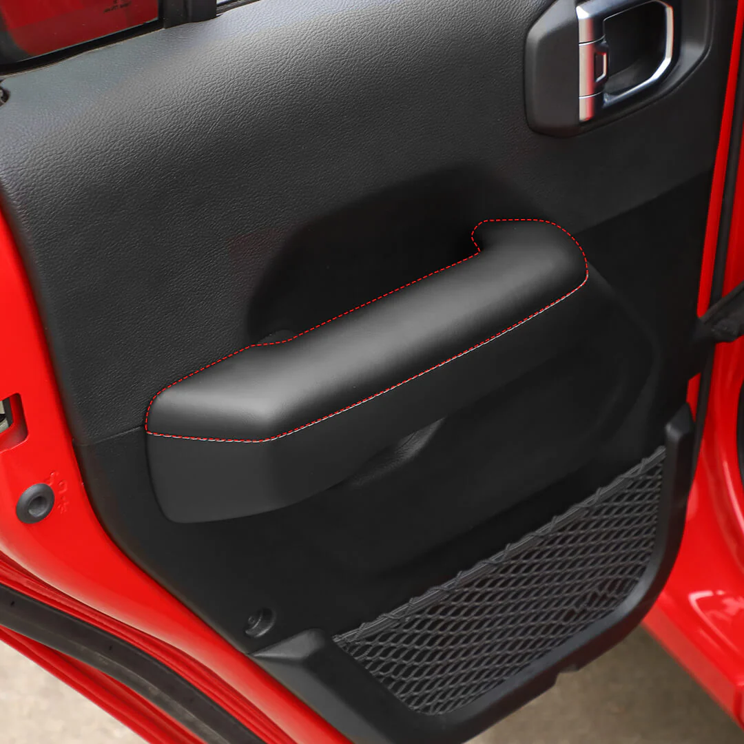 For 2018+ Jeep Wrangler JL & Gladiator JT Innet Door Armrest Handle Panel Guard Cover Decor Trim (4 pcs) - Image 5