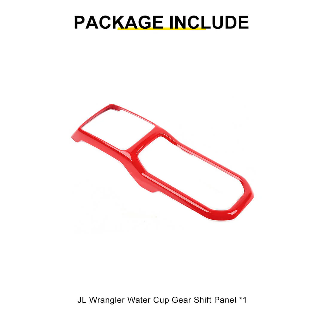 For 2018+ Jeep Wrangler JL & Gladiator JT Interior Center Console Water Cup Holder Manual Gear Shift Panel Frame Trim Cover - Image 12