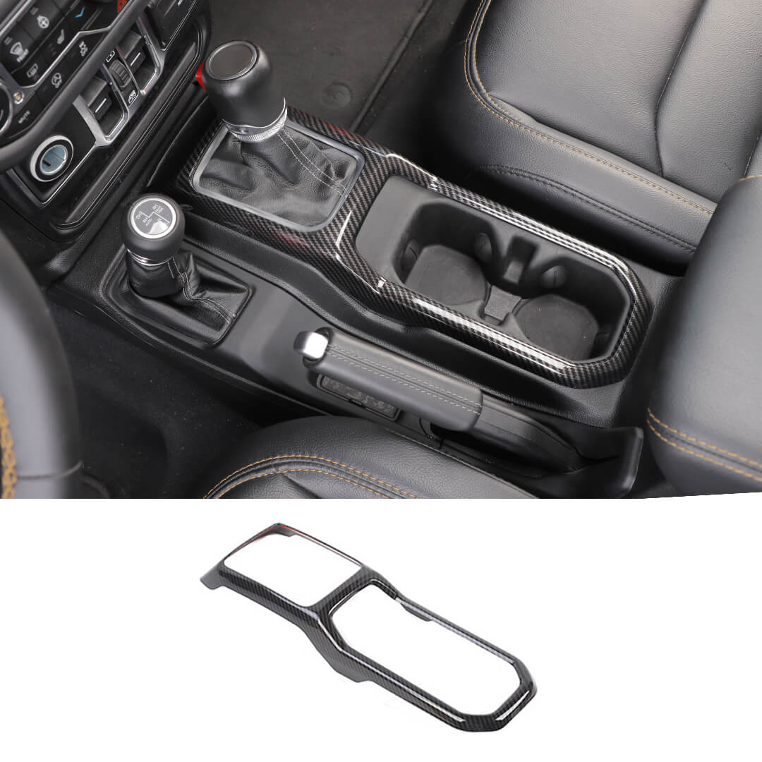 For 2018+ Jeep Wrangler JL & Gladiator JT Interior Center Console Water Cup Holder Manual Gear Shift Panel Frame Trim Cover - Image 13