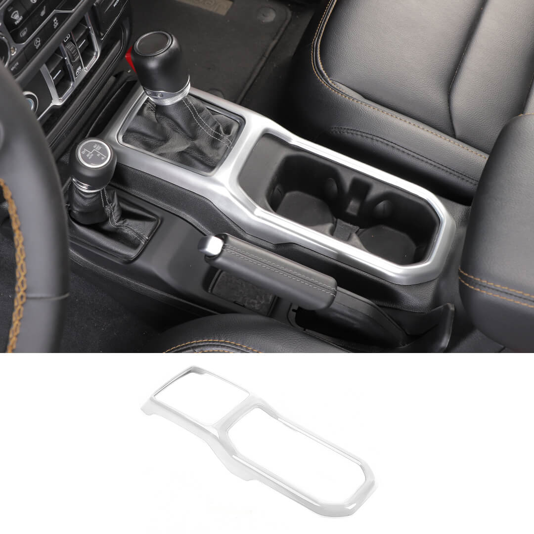 For 2018+ Jeep Wrangler JL & Gladiator JT Interior Center Console Water Cup Holder Manual Gear Shift Panel Frame Trim Cover - Image 14