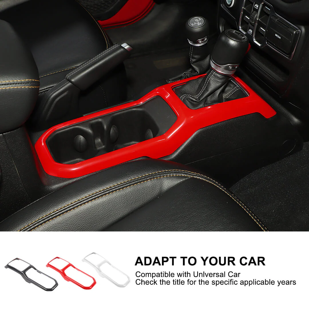 For 2018+ Jeep Wrangler JL & Gladiator JT Interior Center Console Water Cup Holder Manual Gear Shift Panel Frame Trim Cover - Image 8