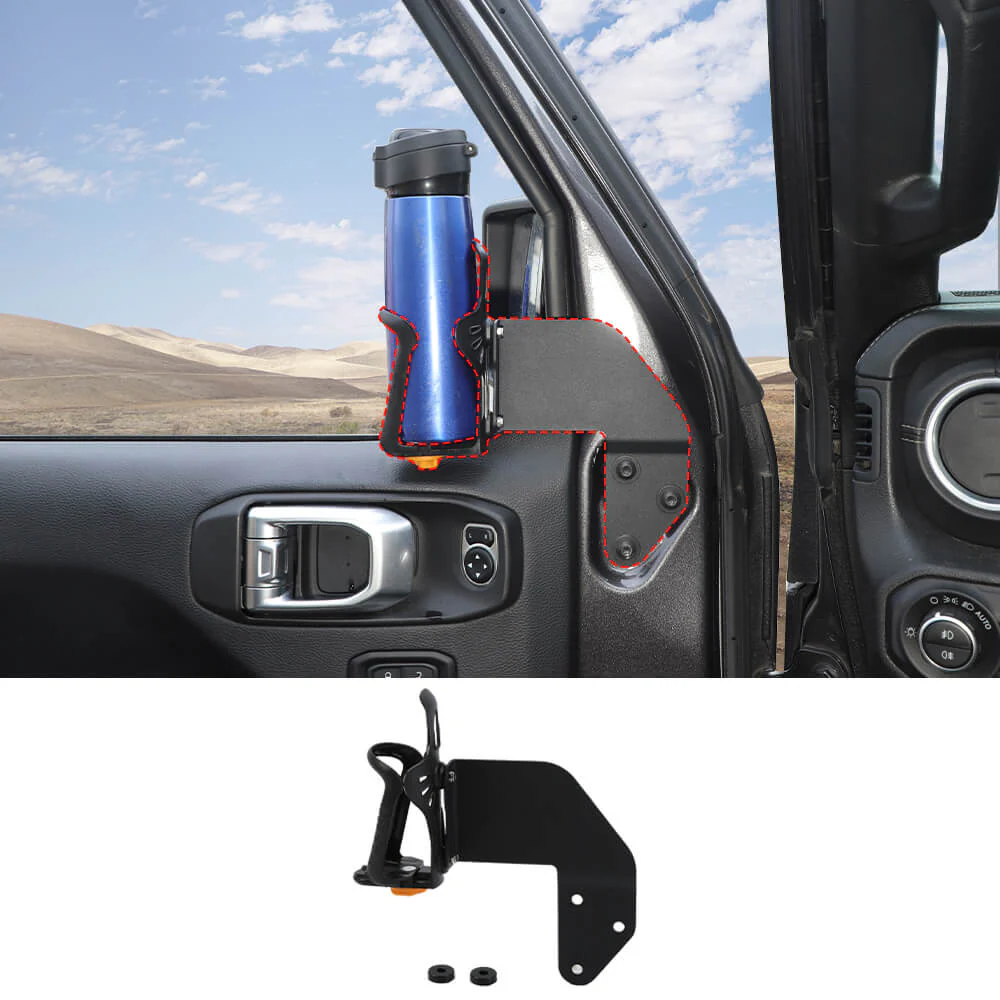 For 2018+ Jeep Wrangler JL & Gladiator JT Interior Front Door Mount Water Cup Holder Bracket (2 pcs) - Image 17