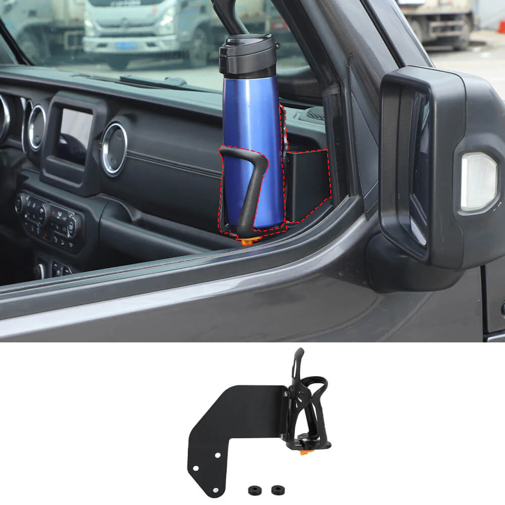 For 2018+ Jeep Wrangler JL & Gladiator JT Interior Front Door Mount Water Cup Holder Bracket (2 pcs) - Image 18