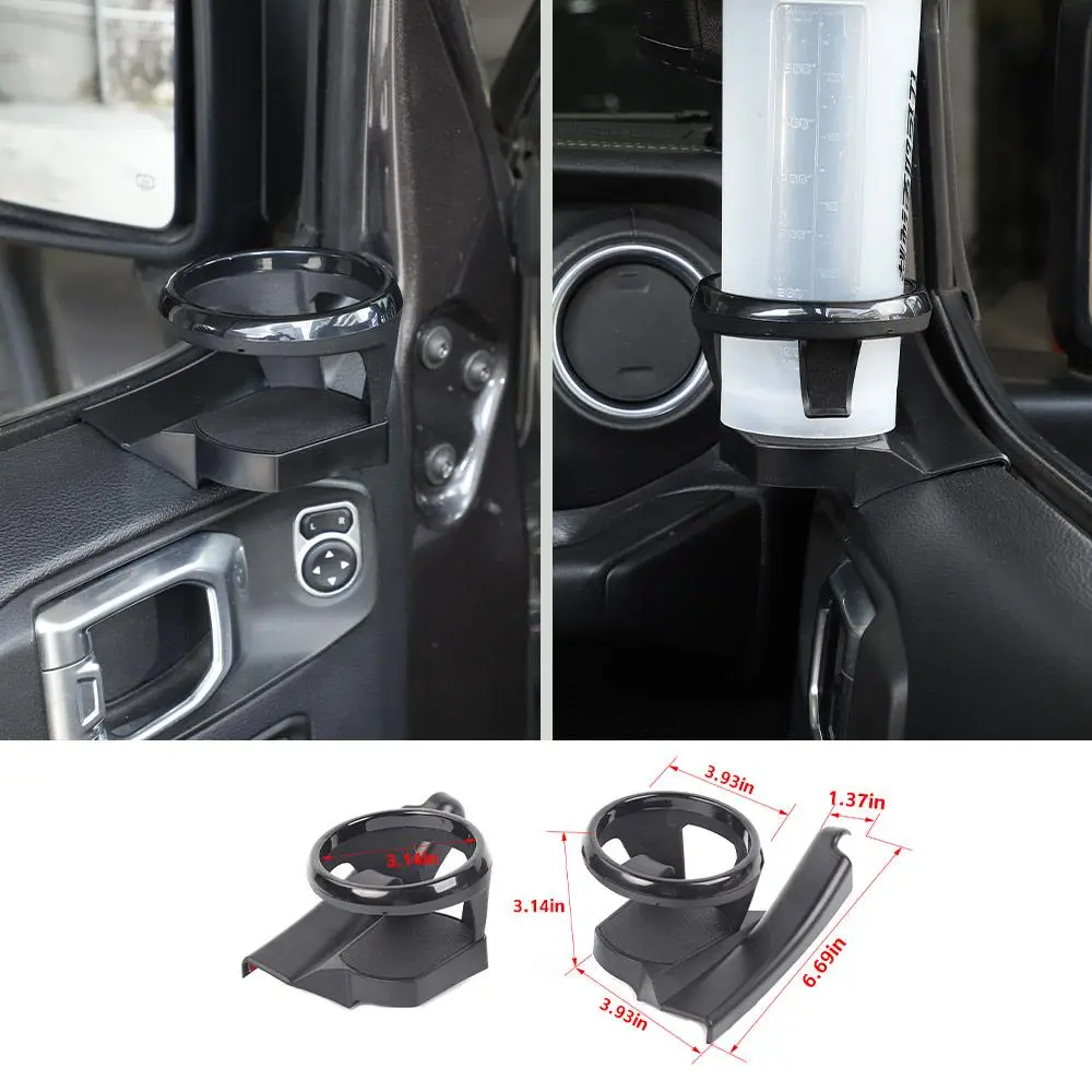 For 2018+ Jeep Wrangler JL & Gladiator JT Interior Front Door Mount Water Cup Holder Bracket (2 pcs) - Image 19