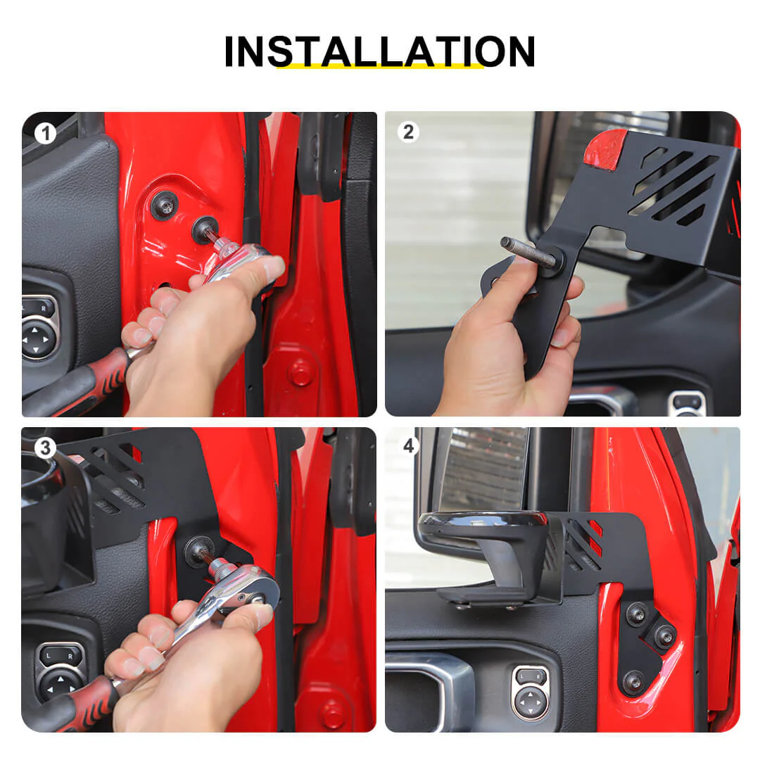 For 2018+ Jeep Wrangler JL & Gladiator JT Interior Front Door Mount Water Cup Holder Bracket (2 pcs) - Image 7