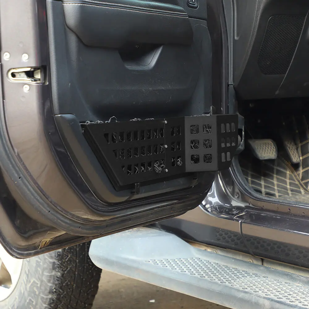 For 2018+ Jeep Wrangler JL/Gladiator JT Front Door Net Replacement Full-length Door Map Pockets Metal Storage Box Organizer - Image 4