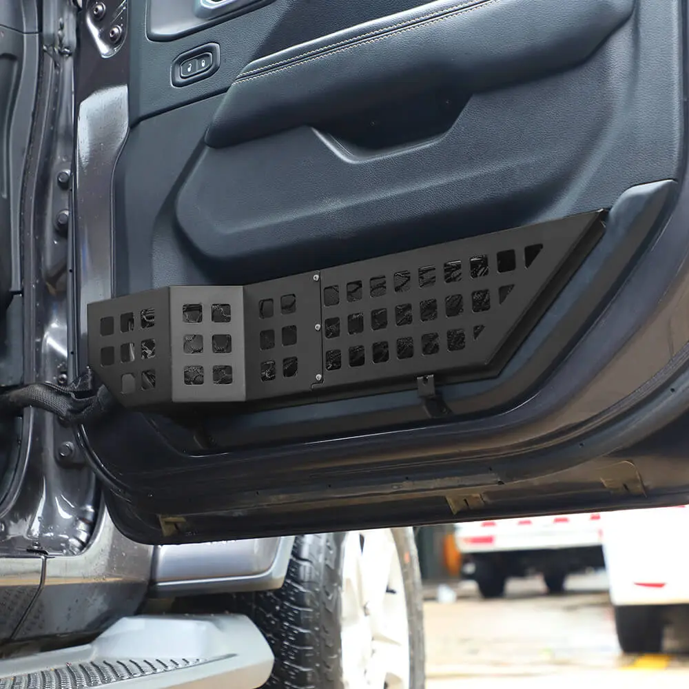 For 2018+ Jeep Wrangler JL/Gladiator JT Front Door Net Replacement Full-length Door Map Pockets Metal Storage Box Organizer - Image 5