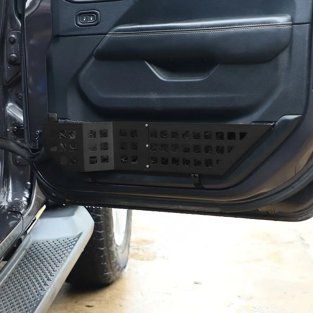 For 2018+ Jeep Wrangler JL/Gladiator JT Front Door Net Replacement Full-length Door Map Pockets Metal Storage Box Organizer - Image 6