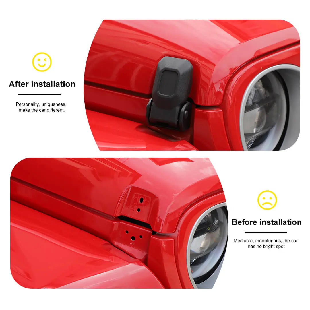 For 2018+ Jeep Wrangler JL & Gladiator JT Original Engine Hood Catch Latches Lock (2 pcs) - Image 2