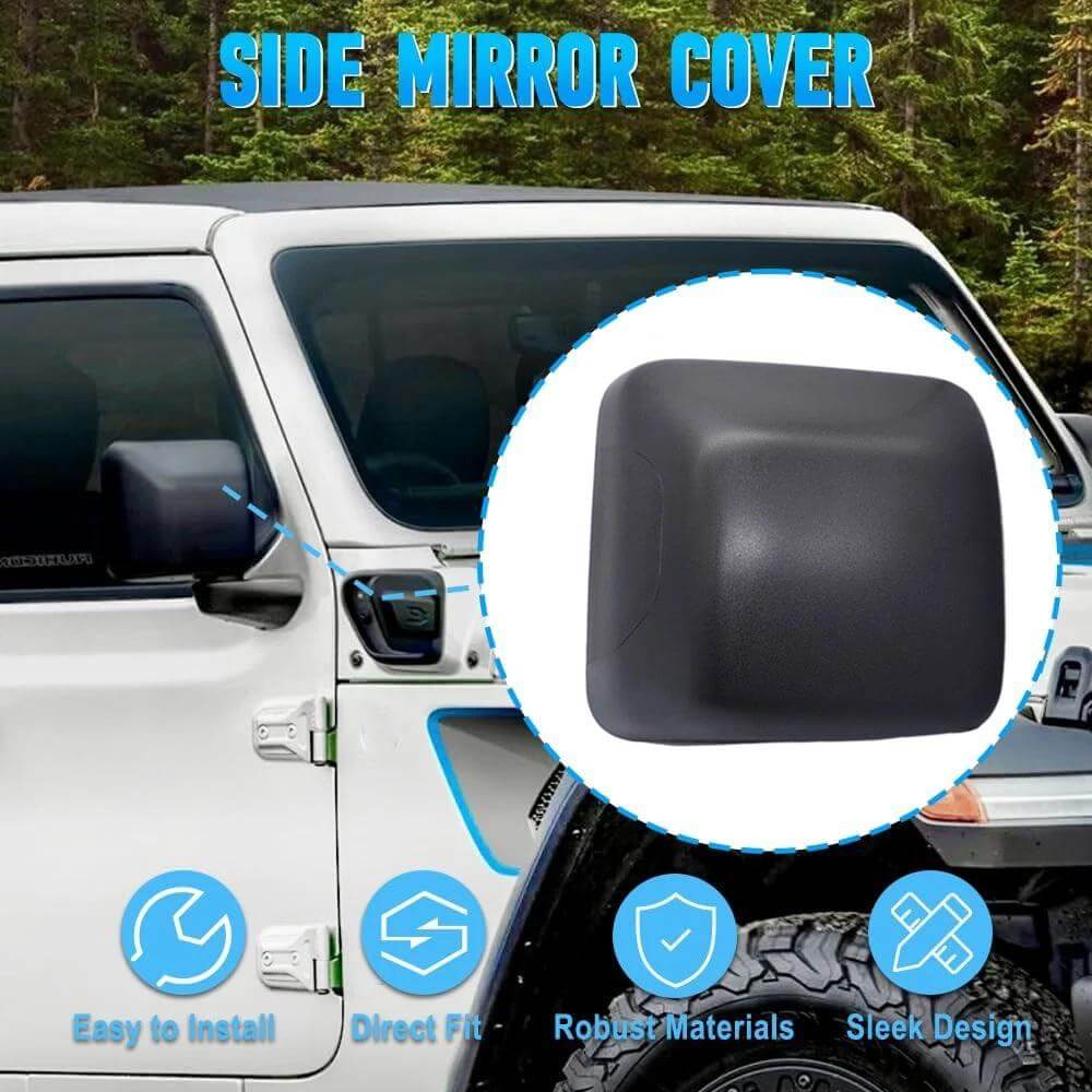 For 2018+ Jeep Wrangler JL & Gladiator JT Rearview Mirror Cover Cap Original Car Accessories - Image 3