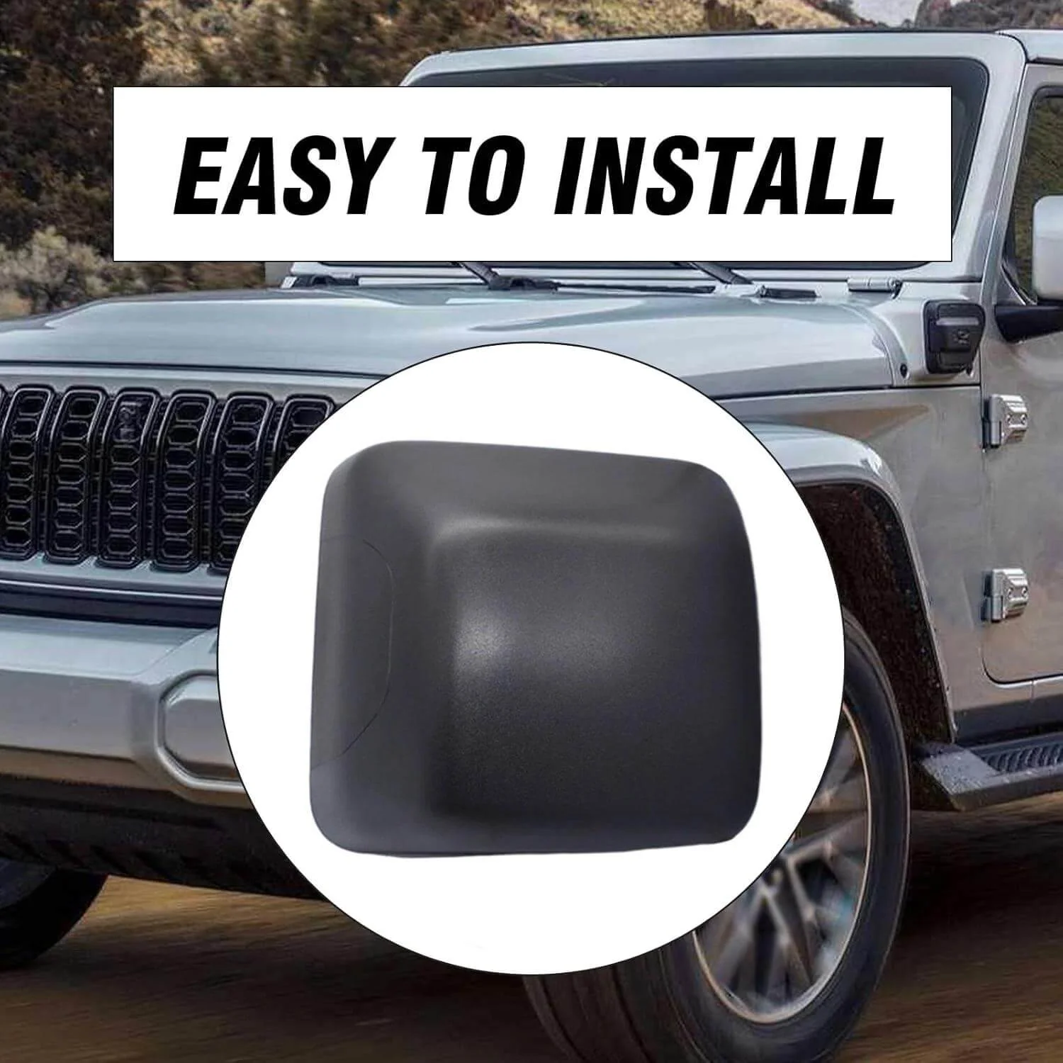 For 2018+ Jeep Wrangler JL & Gladiator JT Rearview Mirror Cover Cap Original Car Accessories - Image 4