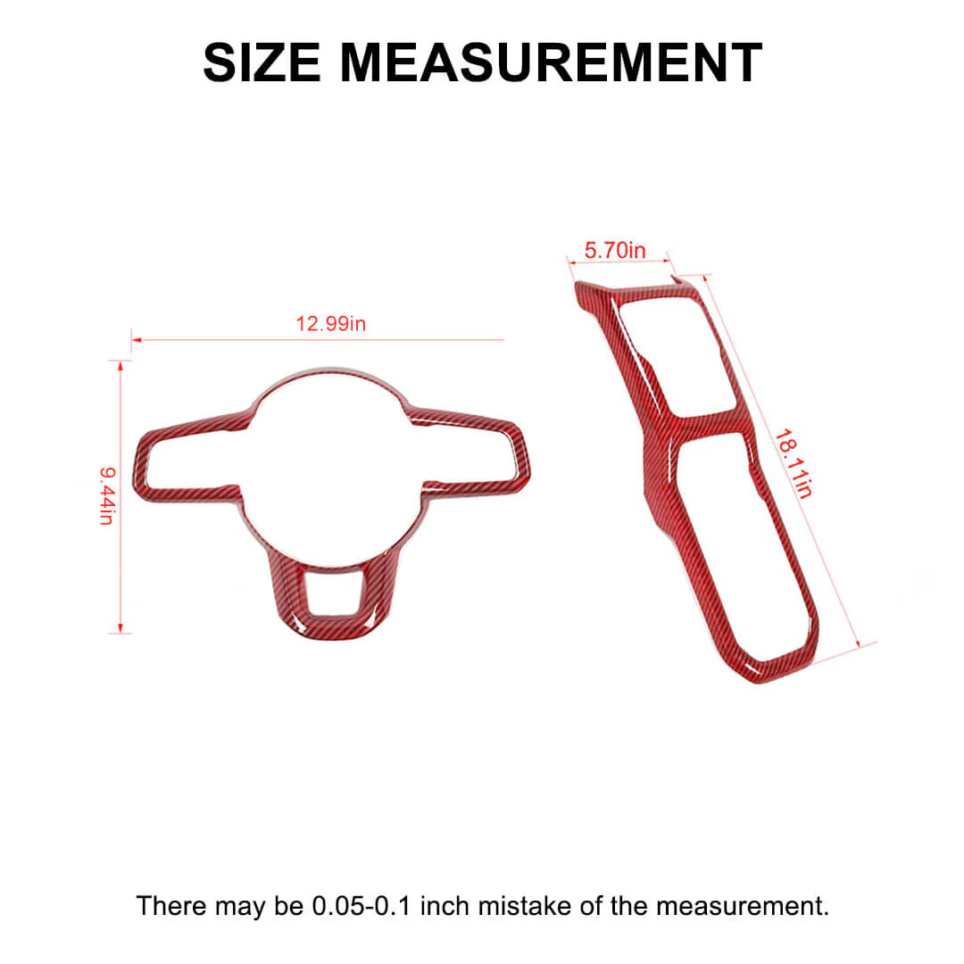 For 2018+ Jeep Wrangler JL & Gladiator JT Steering Wheel Water Cup Gear Shift Panel Cover Trim Kit (2 pcs) - Image 10