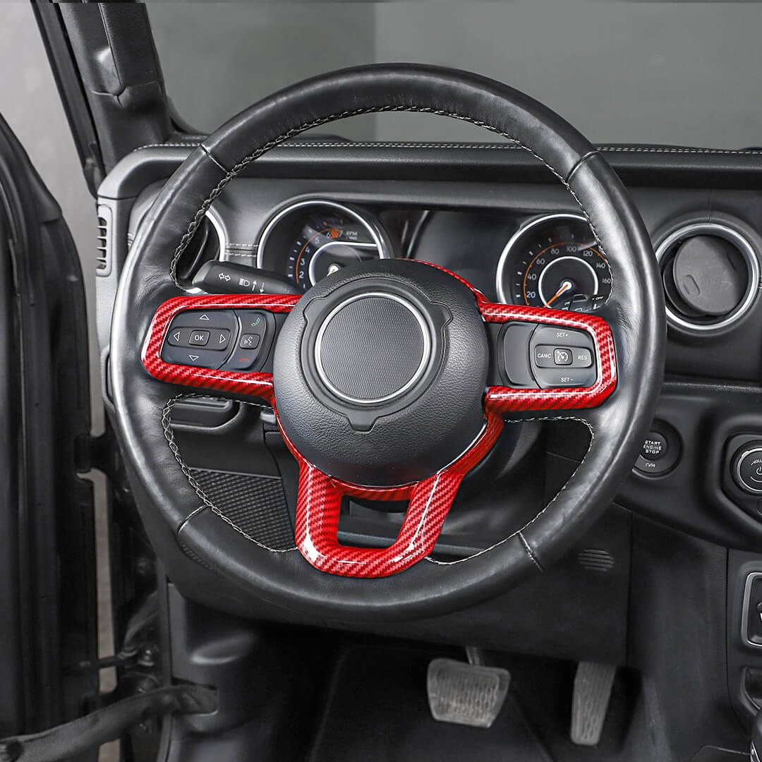 For 2018+ Jeep Wrangler JL & Gladiator JT Steering Wheel Water Cup Gear Shift Panel Cover Trim Kit (2 pcs) - Image 5