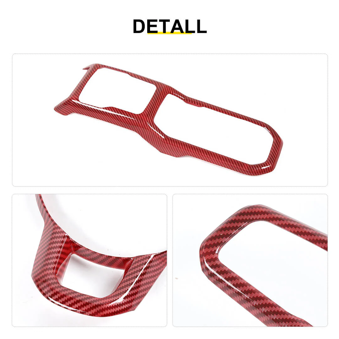 For 2018+ Jeep Wrangler JL & Gladiator JT Steering Wheel Water Cup Gear Shift Panel Cover Trim Kit (2 pcs) - Image 9
