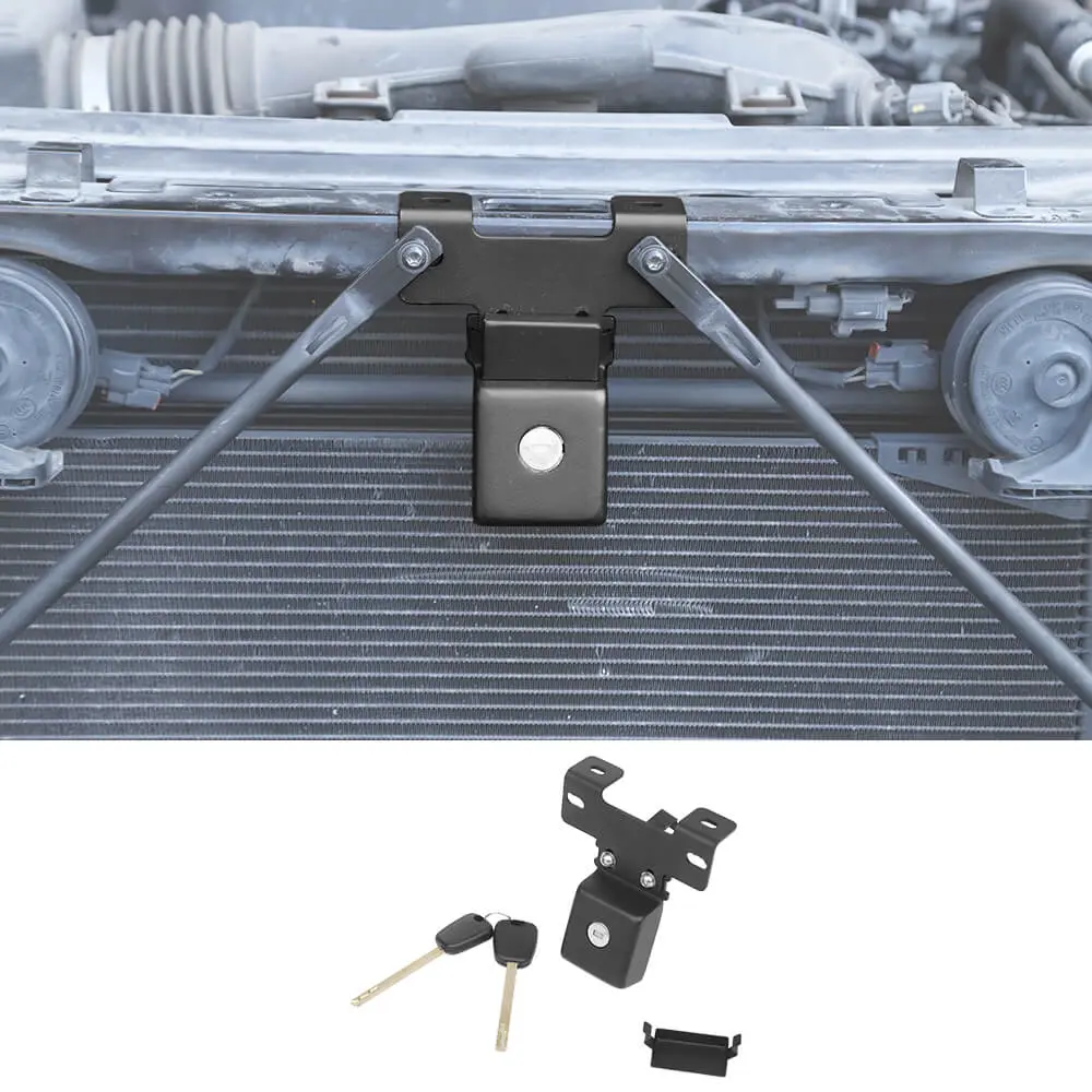 For 2018+ Jeep Wrangler JL & Gladiator JT – Anti-Theft Hidden Hood Locking Latches with Keys | Secure Hood Catch Kit