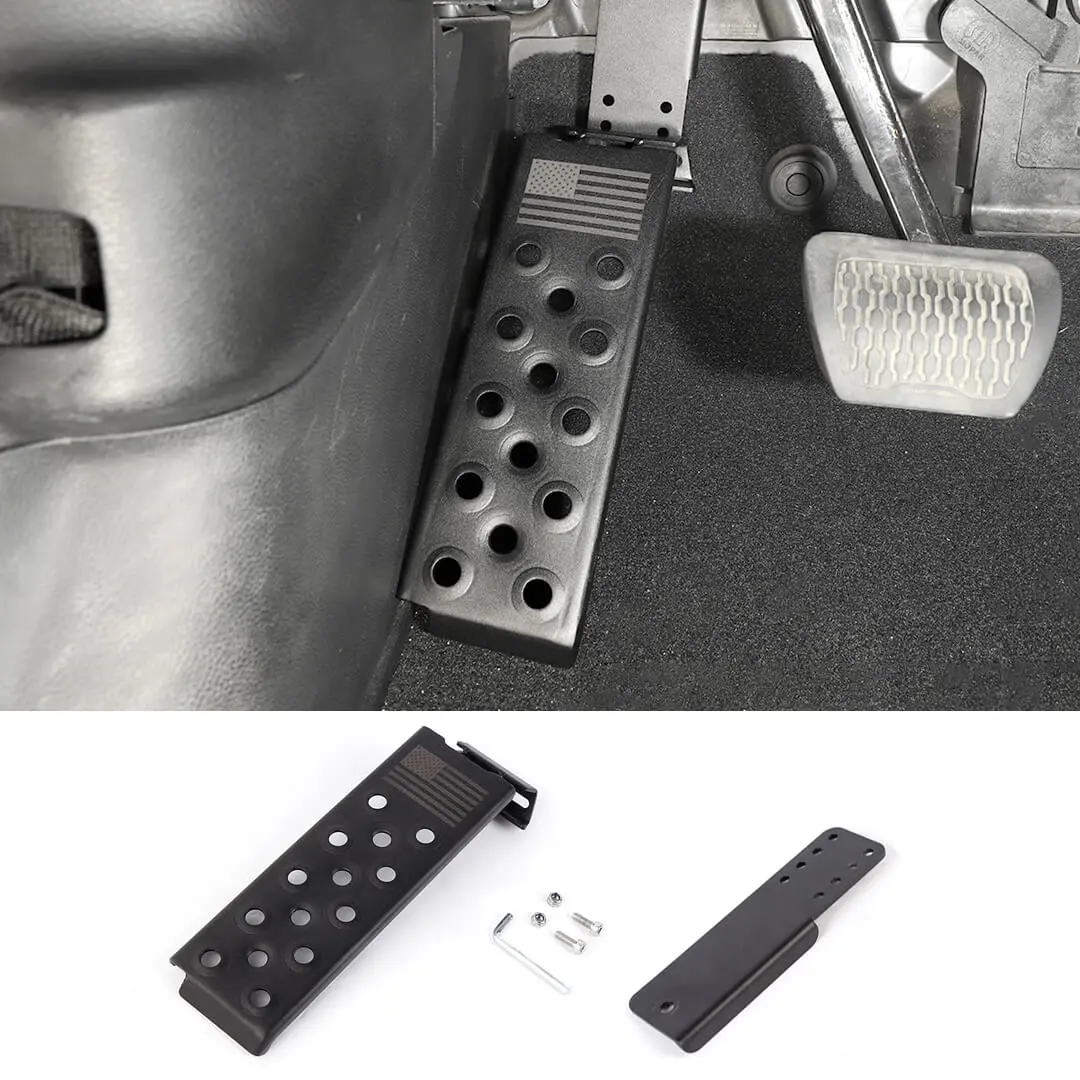 For 2018+ Jeep Wrangler JL Interior Left Foot Rest Dead Pedal Pegs Panel Accessories