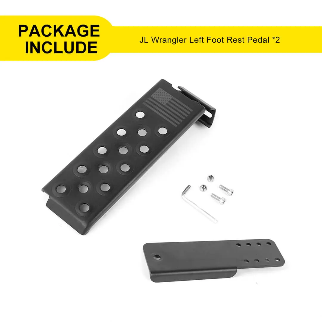For 2018+ Jeep Wrangler JL Interior Left Foot Rest Dead Pedal Pegs Panel Accessories - Image 13