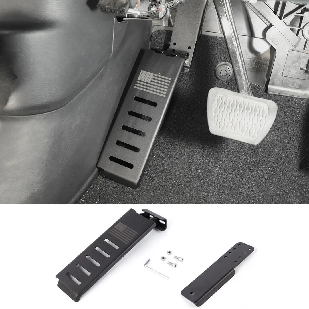 For 2018+ Jeep Wrangler JL Interior Left Foot Rest Dead Pedal Pegs Panel Accessories - Image 14