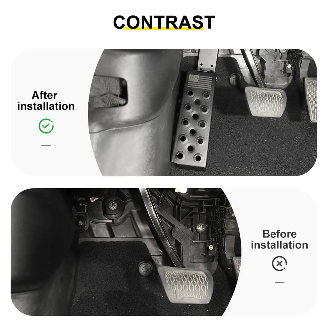 For 2018+ Jeep Wrangler JL Interior Left Foot Rest Dead Pedal Pegs Panel Accessories - Image 2