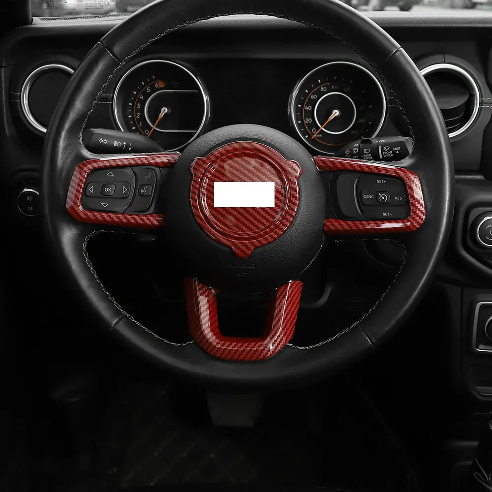For 2018+ Jeep Wrangler JL/JLU & Gladiator JT Steering Wheel Center & Outer Trim – 4 Pieces Set - Image 5