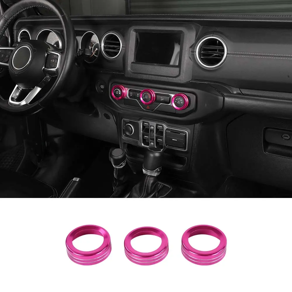 For 2018+ Jeep Wrangler JL JLU & Gladiator JT Air Conditioner Switch Knob Cover Trim C Style - Image 13
