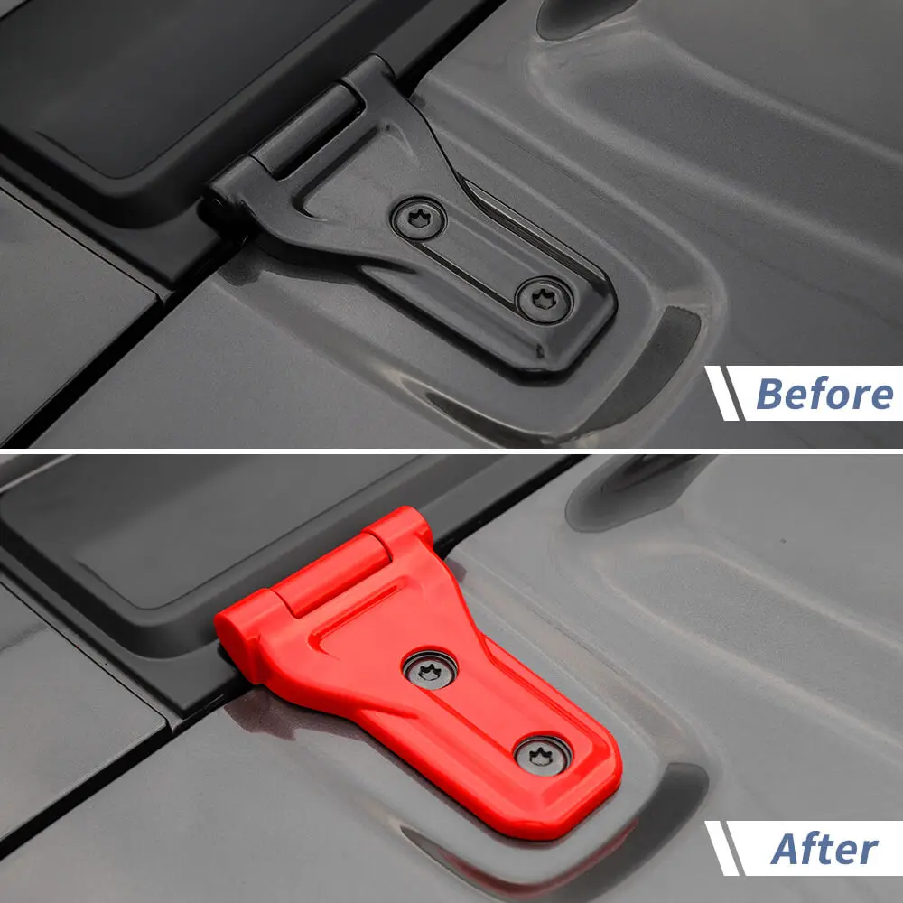 For 2018+ Jeep Wrangler JL JLU & Gladiator JT Mojave Hood Hinge Cover Trim B-Style （Rubicon 392 & Gladiator Mojave ） - Image 2