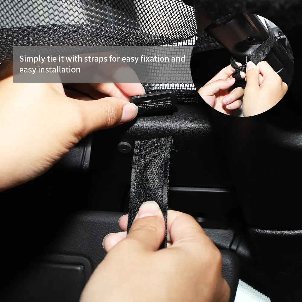 For 2018+ Jeep Wrangler JL Leather Roof Mesh Convertible Soft Top 4-Door Accessories - Image 4