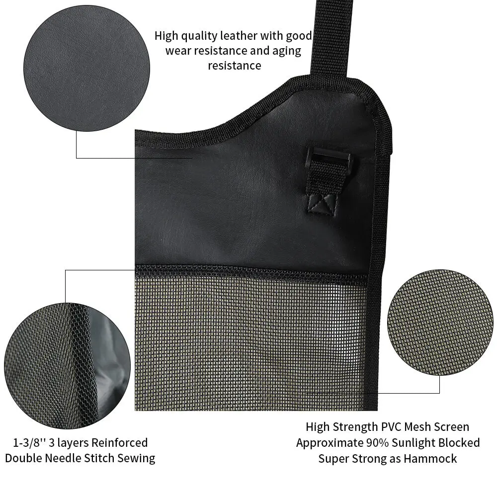 For 2018+ Jeep Wrangler JL Leather Roof Mesh Convertible Soft Top 4-Door Accessories - Image 7