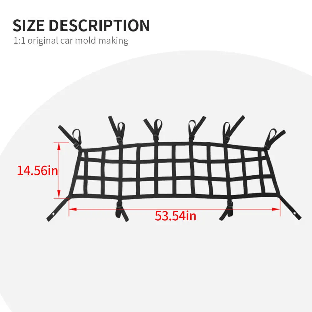 For 2018+ Jeep Wrangler JL Rear Trunk Mesh Cargo Isolation Protect Net - Image 10
