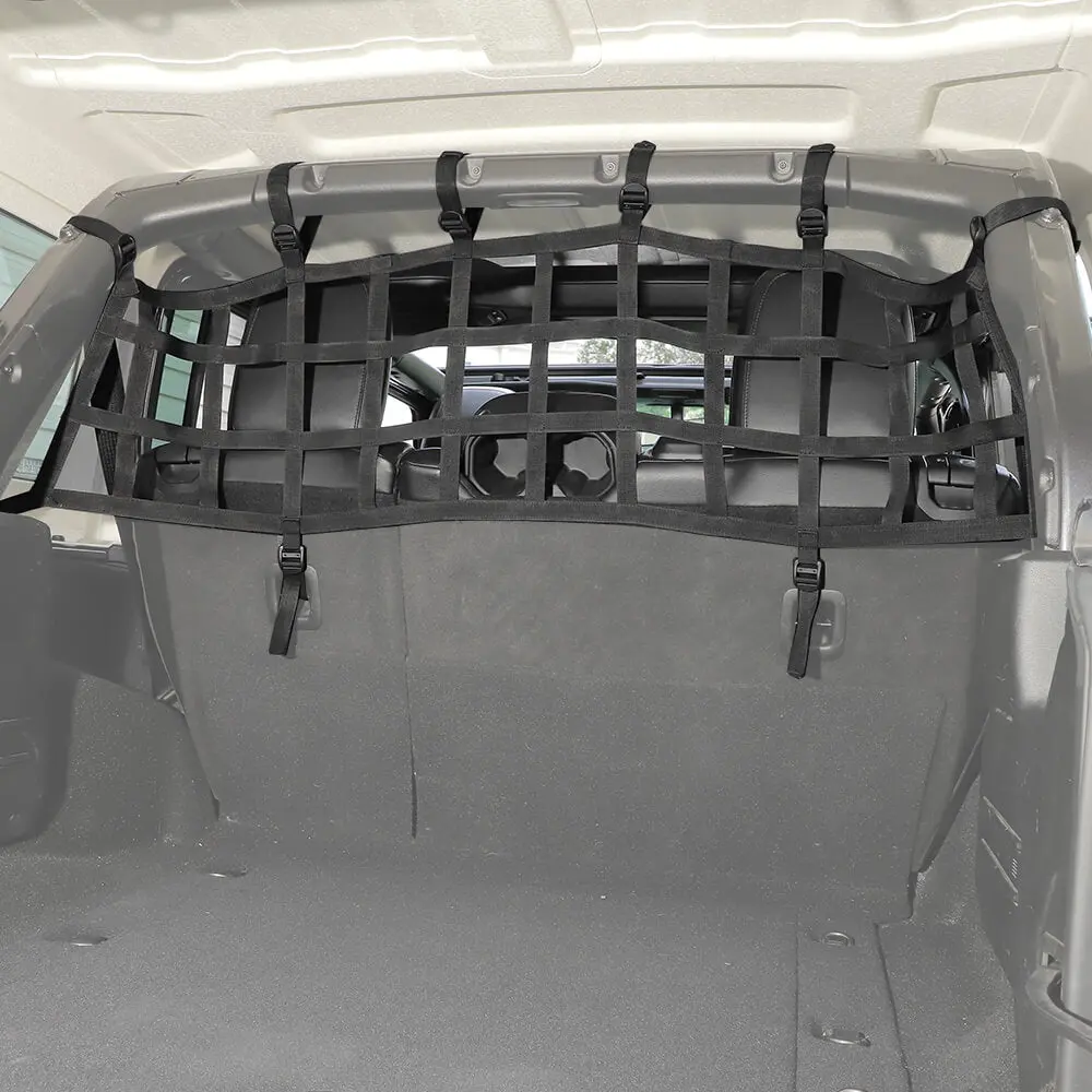 For 2018+ Jeep Wrangler JL Rear Trunk Mesh Cargo Isolation Protect Net - Image 3