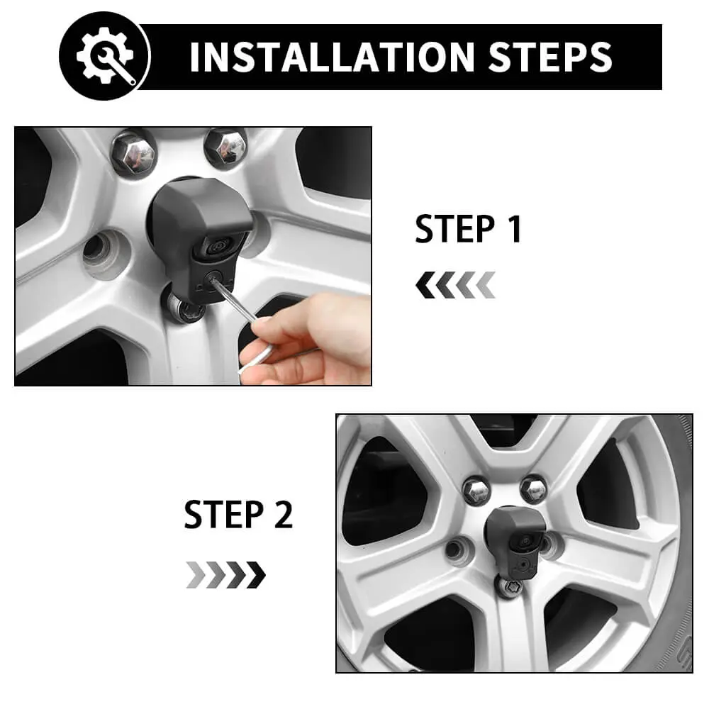 For 2018+ Jeep Wrangler JL Spare Tire Wheel Rear View Reversing Backup Camera Protect Cover Trim - Image 6
