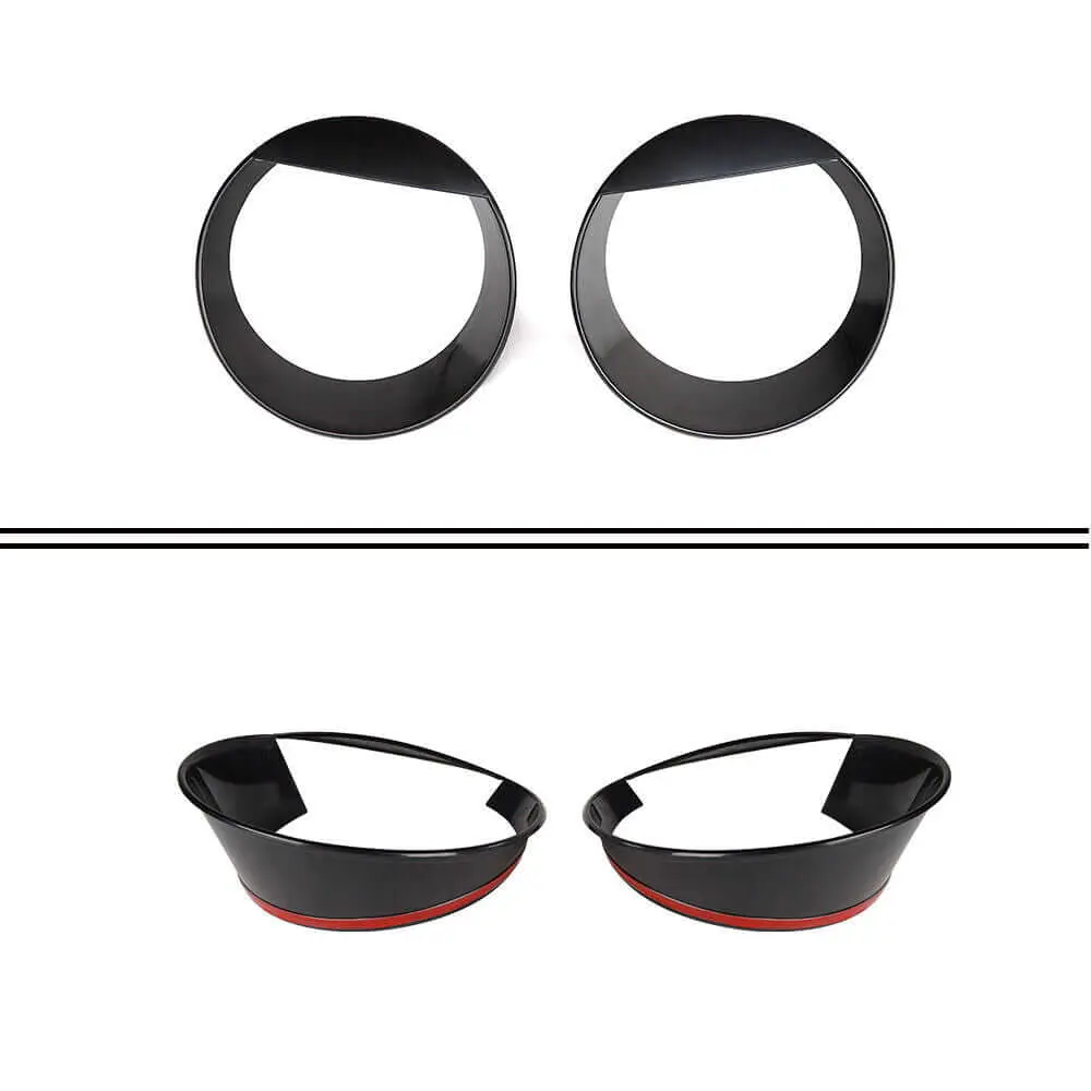For 2018-2023 Jeep Wrangler JL Gladiator JT Rubicon Front Headlight Insert Angry Eyes Bezels Trim - Image 8