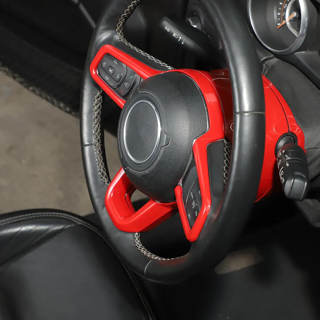 For 2018+ Jeep Wrangler JL Steering Wheel Panel & Base Trim Cover Kit (7 pcs) - Image 6