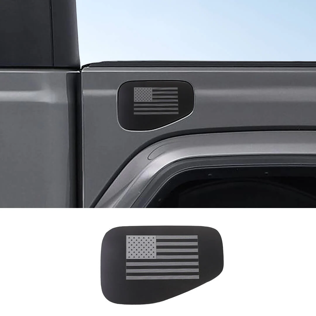 For 2018+ Jeep Wrangler JT Exterior Fuel Filler Door Tank Gas Cap Cover Trim Sticker
