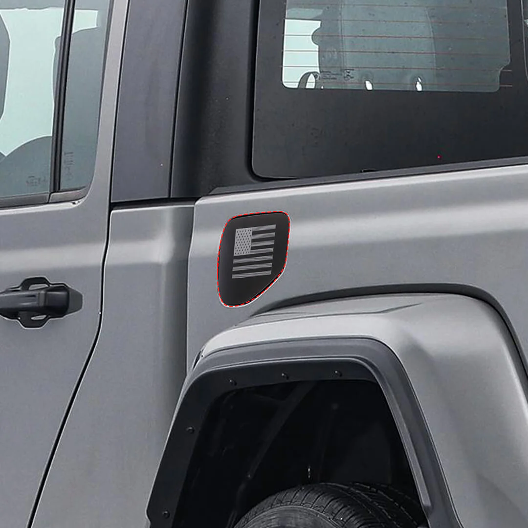 For 2018+ Jeep Wrangler JT Exterior Fuel Filler Door Tank Gas Cap Cover Trim Sticker - Image 4