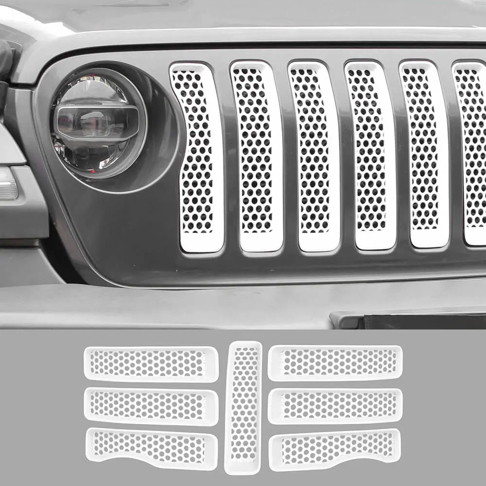 For 2018-2023 Jeep Wrangler JL Front Honeycomb Mesh Grille Inserts Trim(Does Not Fit 4XE Variants) - Image 14