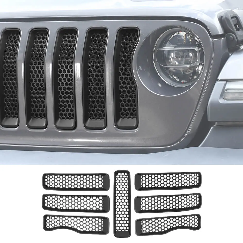 For 2018-2023 Jeep Wrangler JL Front Honeycomb Mesh Grille Inserts Trim(Does Not Fit 4XE Variants) - Image 16