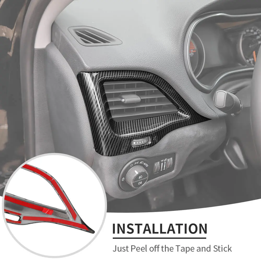 For 2019+ Jeep Cherokee 8 x Inner Center Console & Door Trim Kit - Image 8