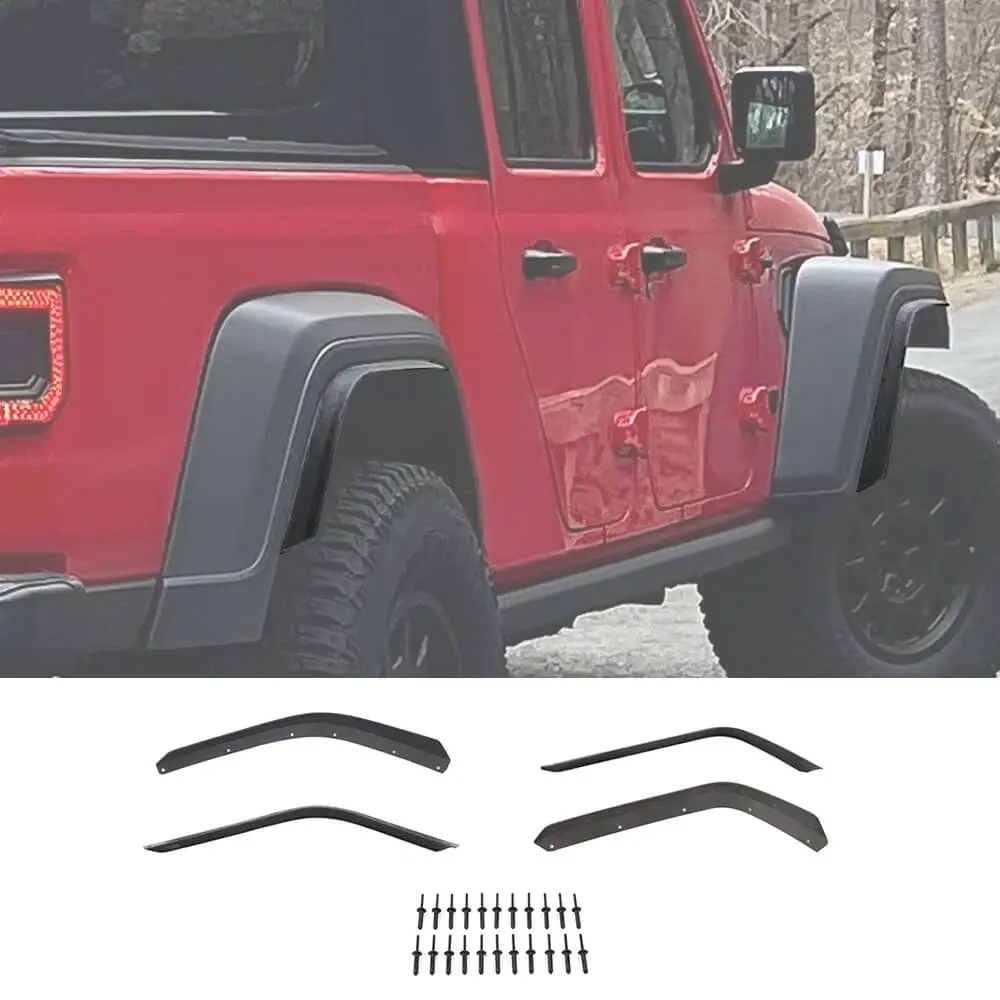 For 2020+ Jeep Gladiator JT Front & Rear Fender Flares Extensions