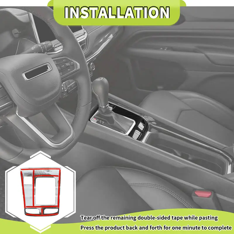 For 2021-2024 Jeep Compass Center Console Gear Shift Panel Cover Trim - Image 8