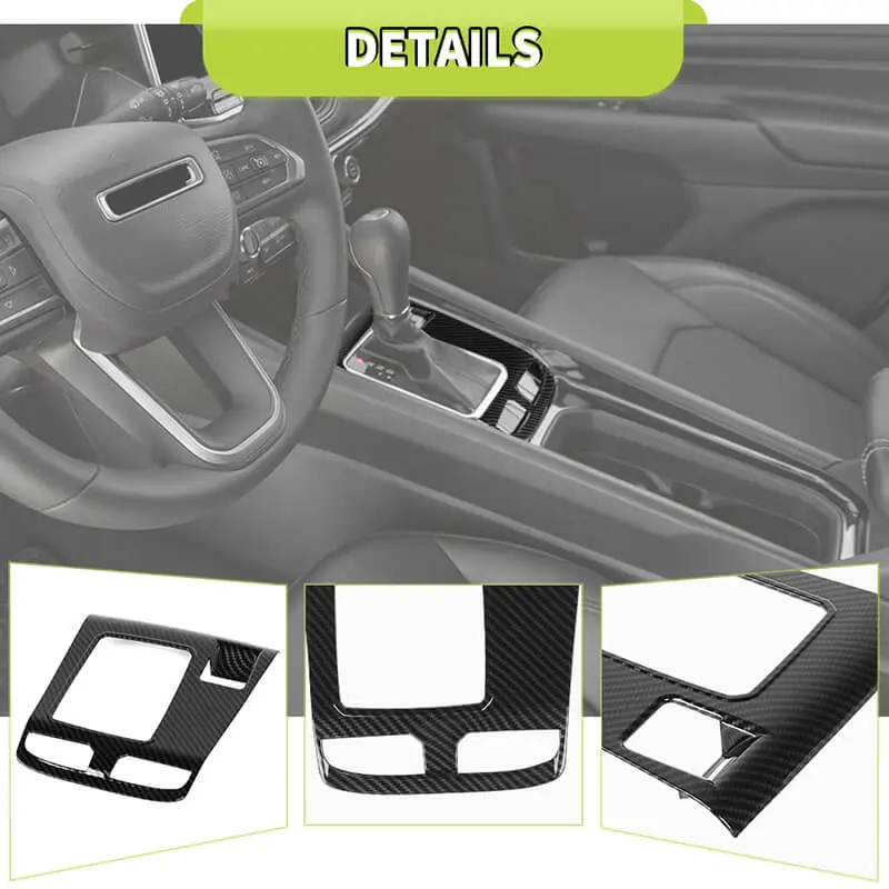 For 2021-2024 Jeep Compass Center Console Gear Shift Panel Cover Trim - Image 9