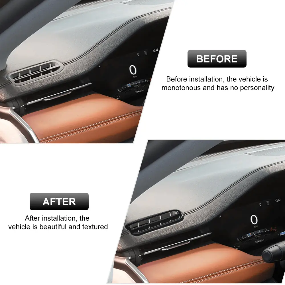 For 2021-2025 Jeep Compass Center Console Both Side Small Air Vent Trim Cover (2 pcs) - Image 2