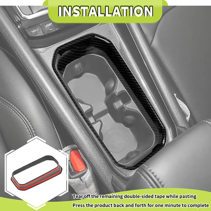 For 2021-2025 Jeep Compass Central Water Cup Holder Ring Cover Trim - Image 10