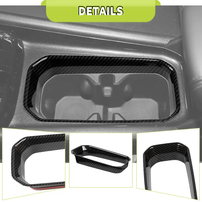 For 2021-2025 Jeep Compass Central Water Cup Holder Ring Cover Trim - Image 12