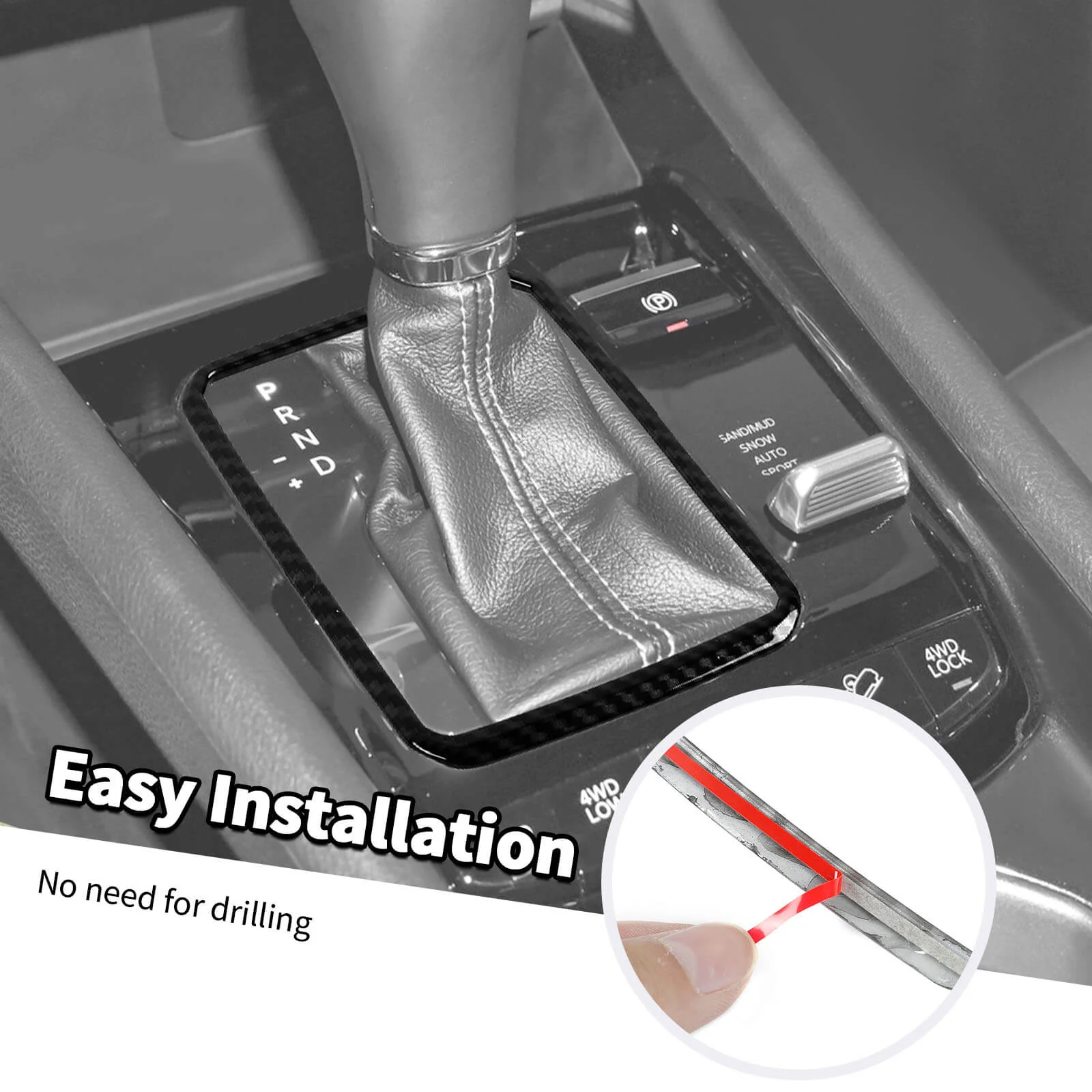 For 2021-2025 Jeep Compass Gear shift selector Frame Cover Trim - Image 5